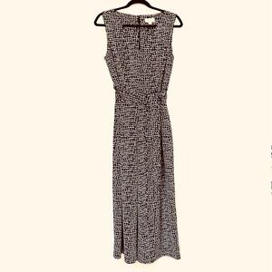 Calvin Klein Pantsuit w Belt - Snakeskin Pattern - Women’s Size 10, black& white